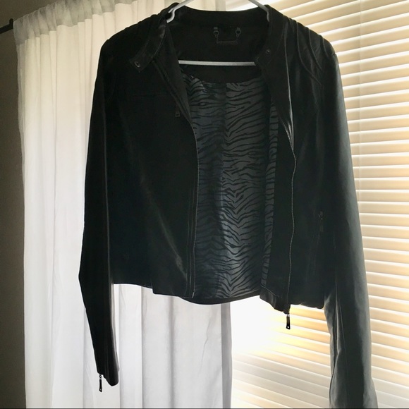 Jou Jou Jackets & Blazers - Black Faux Leather Jacket